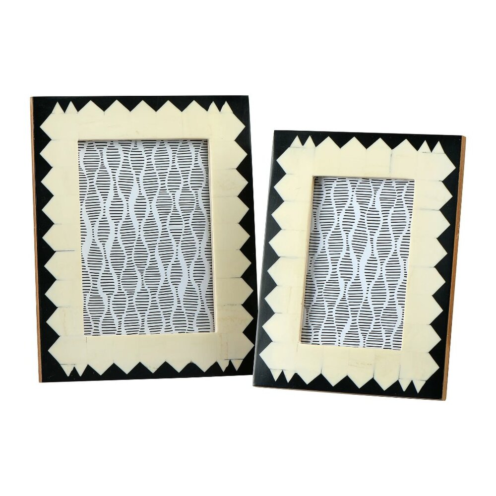 Set of 2 Creative Co-Op Resin Photo Frames,4x6” and 5x7”/NWT